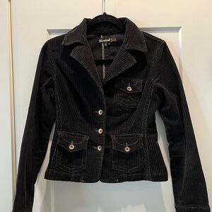 🔖🔖CLEARANCE 🔖🔖Rewind Black Textured Blazer with Lapel Collar